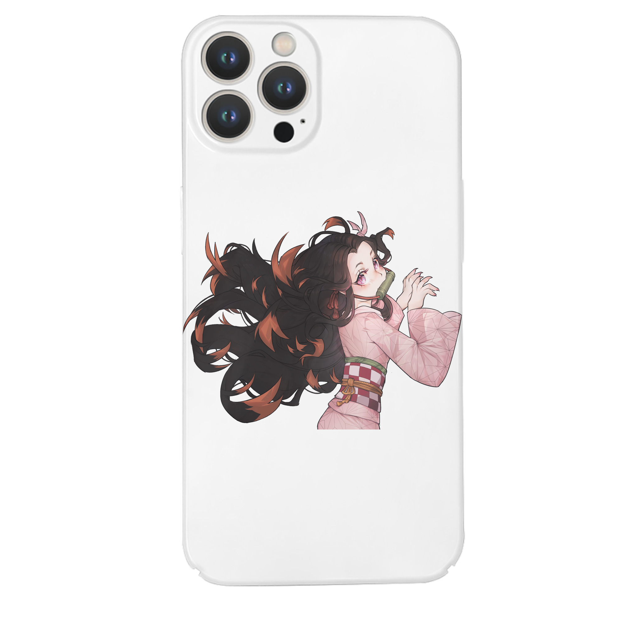 （画像用） 鬼滅の刃（きめつのやいば）竈門 禰󠄀豆子／かまど ねずこ Kamado Nezuko 【iPhone 14シリーズ対応】ハードケース